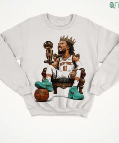 jalen brunson king with larry o brien trophy new york knicks champions nba 2026 shirt 4