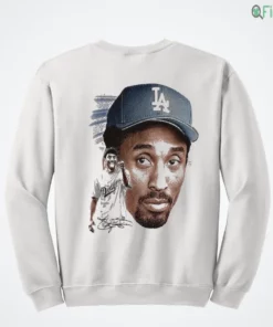 kobe bryant los angeles dodgers baseball signature portrait shirt 4 1.webp
