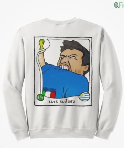 luis suarez uruguay football player biting jersey cartoon shirt 4 1.webp