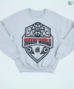 misery world usa estd 2026 shield logo athletic global tour shirt 4 1.webp