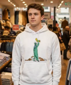 new york knicks champions nba 2026 statue of liberty peeing on wembanyama shirt 3
