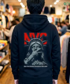 new york knicks champions nba 2026 statue of liberty three finger celebration nyc shirt 3