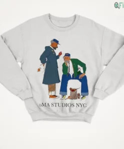 oma studios nyc old men streetwear fashion illustration graphic shirt 4