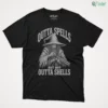 outta spells but not outta shells badass wizard shotgun meme shirt 1