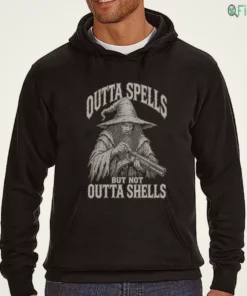 outta spells but not outta shells badass wizard shotgun meme shirt 3
