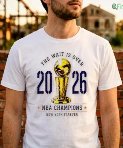 the wait is over larry o brien trophy vintage new york knicks champions nba 2026 shirt 2