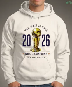 the wait is over larry o brien trophy vintage new york knicks champions nba 2026 shirt 3