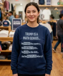trump is a math genius he divides the country shirt 2