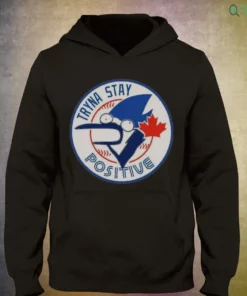 tryna stay positive mordecai regular show blue jays baseball logo parody shirt 3 1.webp