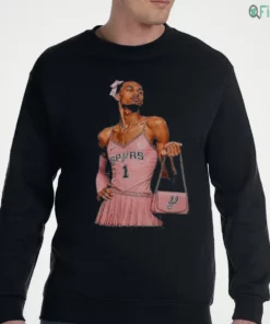 victor wembanyama san antonio spurs pink dress black shirt 3