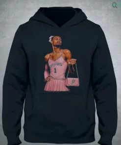 victor wembanyama san antonio spurs pink dress black shirt 4
