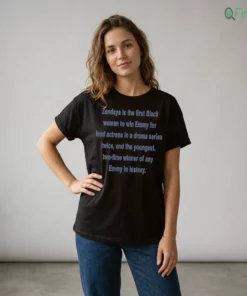 zendaya is the first black woman to win emmy for lead actress in a drama series twice shirt 2