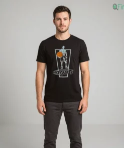 and1 basketball player holding ball graphic logo t shirt 2