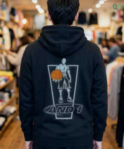 and1 basketball player holding ball graphic logo t shirt 3