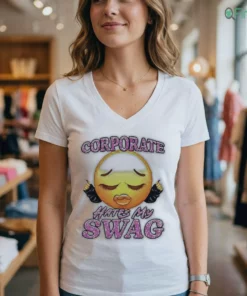 corporate hates my swag funny sassy y2k emoji meme shirt 2