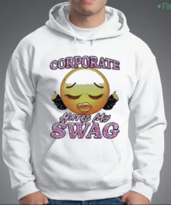 corporate hates my swag funny sassy y2k emoji meme shirt 3