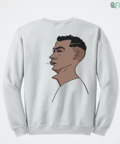 cristiano ronaldo siu meme chad jawline profile funny football fan cartoon shirt 4