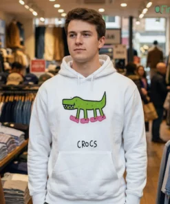 crocs crocodile wearing pink shoes funny crocodile parody shirt 3