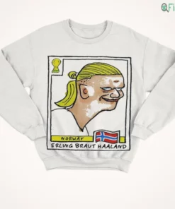 erling braut haaland norway world cup football caricature sticker meme shirt 4