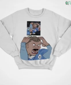 erling haaland frustrated screaming referee football meme shirt 4