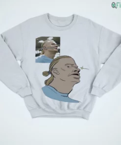 erling haaland smug face funny football meme cartoon shirt 4