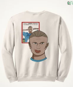 erling haaland time magazine goal oriented caricature manchester city fan graphic t shirt 4