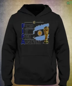 fifa fixed it for argentina football world cup trophy controversy parody shirt 3