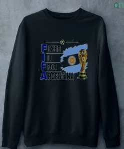 fifa fixed it for argentina football world cup trophy controversy parody shirt 4