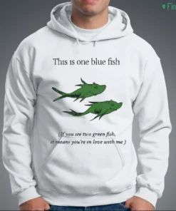 funny dr seuss parody one blue fish two green fish love meme yellow graphic shirt 3