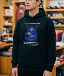 funny skull ninja drinking sake japanese text streetwear graphic skeleton shirt 4