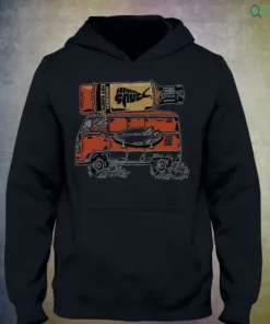 hank sauce original hot sauce surfing van vintage retro cartoon shirt 3