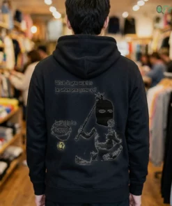 happy balaclava baby with mace funny contrasting message shirt 3
