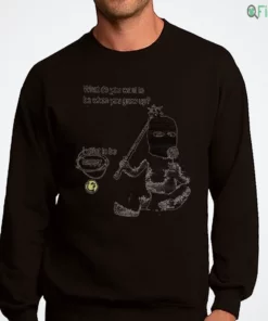 happy balaclava baby with mace funny contrasting message shirt 4
