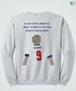 harry kane england nation mental health football fan retro graphic t shirt 4