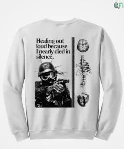 healing out loud because i nearly died in silence soldier brain anatomy shirt 4