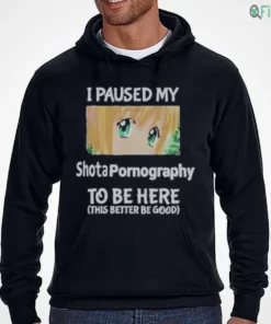 i paused my anime shota girl green eyes gaming meme shirt 3