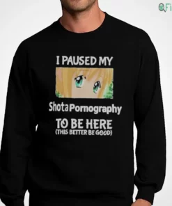 i paused my anime shota girl green eyes gaming meme shirt 4