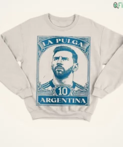 lionel messi la pulga 10 argentina football soccer graphic shirt 4