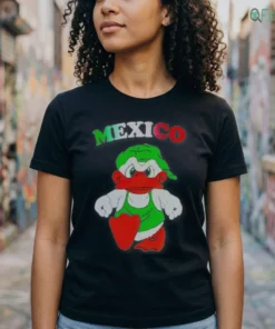 mexico angry duck green hat streetwear cartoon mascot shirt 2