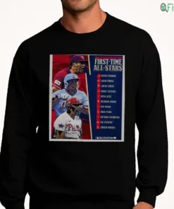mlb national league first time all stars players roster graphic shirt 4