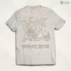 never felt better skeleton chilling under the moon retro halloween graphic shirt 1