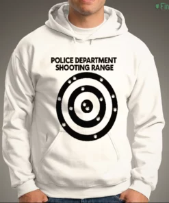 police department shooting range bad aim hole target graphic shirt 3