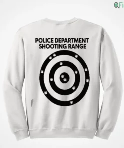 police department shooting range bad aim hole target graphic shirt 4