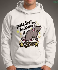 rats spelled backward is star cute funny cartoon rodent animal graphic shirt 3