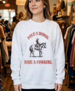 save a horse ride a cowgirl shirt 4