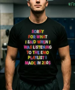 sorry for what i said when i was listening to the emo playlist i t shirt 1