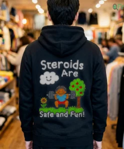 steroids are safe and fun crayon child art style shirt 3