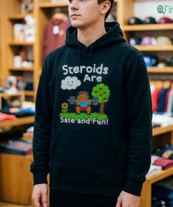 steroids are safe and fun crayon child art style shirt 4