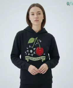 sweet but will fuck you up cherry spiked flail medieval weapon shirt 2