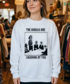 the ghouls are laughing at you skeleton corporate meeting grunge edgy graphic shirt 4